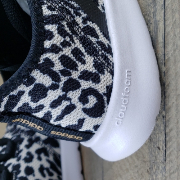 adidas Cloudfoam Pure 2.0 Leopard Print Black/White - Picture 8 of 10